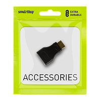 Переходник Smartbuy A115 miniHDMI (m)-HDMI (f) пластик черный (1/1000)