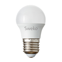 Лампа светодиодная Sweko G45 E27 5W 4000К 230V шар (1/5/100)