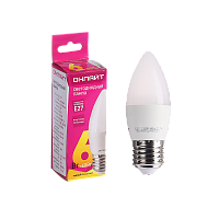 Лампа светодиодная ОНЛАЙТ Свеча 6W Е27 теплый  свет (1/10/100)