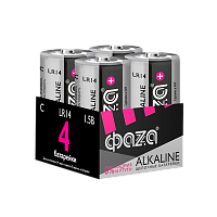 Батарейка Фаzа LR14 C BOX4 Alkaline 1.5V (4/24/96)