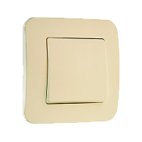 Выключатель Makel Light Lillium Natural 1-клав.10A пластик кремовый 55221 (1/12)