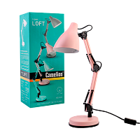 Светильник настольный Camelion KD-331 40W 230V E27 на основании 1.6м розовый (1/6)