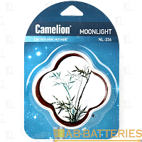 Ночник Camelion NL-236 "Рисунок" 1LED 0.5W 220V в розетку с выключателем (1/18/72) 