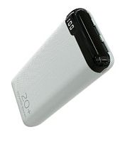 Внешний аккумулятор MORE CHOICE PB19-20 20000mAh 2.1A 2USB/Type-C/MicroUSB дисплей белый
