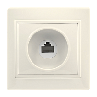 Розетка Smartbuy компьютерная RJ-45 1-местная бежевая "Венера"