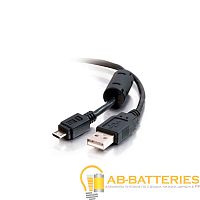 Кабель Atcom USB (m)-microUSB (m) 0.8м силикон черный (1/10/500)