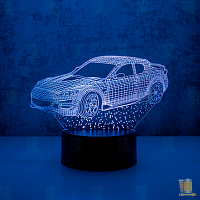 Светильник настольный Старт "3D Авто" 2W 220V на основании сенс. черный