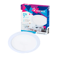 Светильник светодиодный Космос DownL9W6400K 9W 220V IP20 потолочный белый