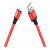 Кабель HOCO X14 USB (m)-Lightning (m) 2.0м 1.7A нейлон красный черный (1/33/330)
