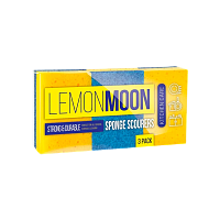 Губка для посуды Lemon Moon 96х64х35мм 3шт. (1/28)
