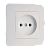 Розетка Makel Lillium Natural 1гн. 16A Б/З белый 55022 (1/12)