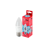 Лампа светодиодная ЭРА B35 E27 6W 4000К 220-240V свеча Eco (1/10/100)