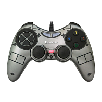 Геймпад проводной Defender Zoom USB 10 кн. серебряный (1/20/40)