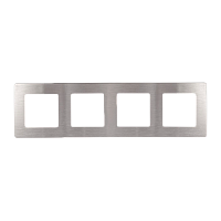 Рамка ЭРА 12-5104-03 4-местная горизонтальная алюминий,сатин (1/10/100)