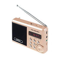 Радиоприемник Perfeo SV922 SOUND RANGER 3W пластик microSD USB/Jack3.5 золотой 