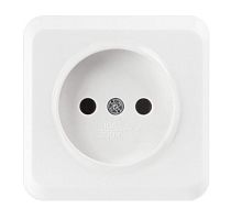 Розетка Smartbuy "Юпитер" 1гн. 10A Б/З пластик белый