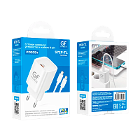 Сетевое З/У GFPower S72P-TL Type-C 20W QC3.0 с кабелем Type-C-Lightning белый (1/30/180)