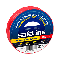 Изолента Safeline 15мм*20м ПВХ красный (10/200) 