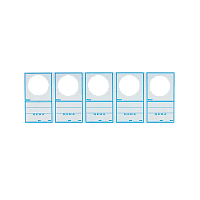 Ценники бумажные для бутылок, 6 см х 10,5 см (1 лист = 5 ценников) (1/20)