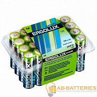 Батарейка Ergolux LR6 AA BL24 Alkaline 1.5V (24/240/480)  | Ab-Batteries | Элементы питания и аксессуары для сотовых оптом
