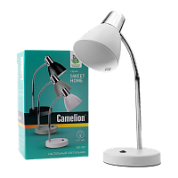 Светильник настольный Camelion KD-359 40W 230V E27 на основании белый (1/12)