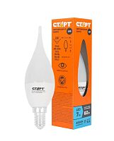 Лампа светодиодная Старт E14 7W 4000К 220-240V свеча на ветру Eco матовая (1/10/100)