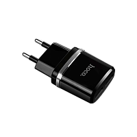 Сетевое З/У HOCO C12 2USB 2.4A черный (1/10/100) 