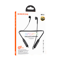 Наушники вставные Borofone BE52 bluetooth 5.0 с микр. черный (1/80) 