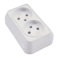 Розетка Makel Siva Ustu 2гн. 16A белый 45117 (1/10)
