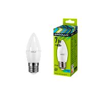Лампа светодиодная Ergolux C35 E27 7W 4500К 180-240V свеча (1/10/100)