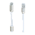 USB Кабель REMAX Binary 2in1 (Micro-Iphone 5/6/7/SE) (1M, 2.1A) RC-025t Белый