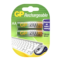 Аккумулятор бытовой GP HR6 AA BL2 NI-MH 2100mAh в пластиковой упаковке (2/20/200) 