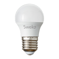 Лампа светодиодная Sweko G45 E27 7W 4000К 230V шар (1/5/100)