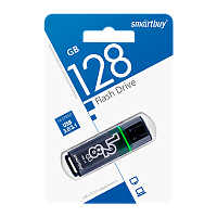 Флеш-накопитель Smartbuy Glossy 128GB USB3.1 пластик серый 
