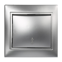 Выключатель Smartbuy проходной 1-клавишный 10А серебро "Венера"