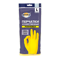 Перчатки Aviora L резина 1 пара в упаковке (1/120)