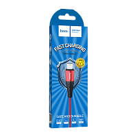 Кабель HOCO X38 USB (m)-Lightning (m) 1м 2.4A нейлон красный (1/30/300)