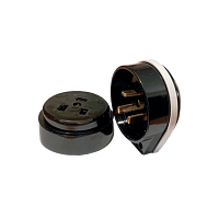 Разъем печной Прогресс о/у  карболитовый  с/з  черный  (1/6/72)