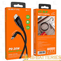 Кабель Borofone BU27 Lightning (m)-Type-C (m) 1м 3.0A 20W нейлон черный (1/36/144)