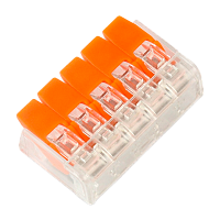 Компактная соединительная клемма 5-ти проводная с рычажками (цена за 1 шт.) (100/4000)