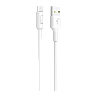 Кабель HOCO X25 USB (m)-microUSB (m) 1м 2.0A ПВХ белый (1/30/300)