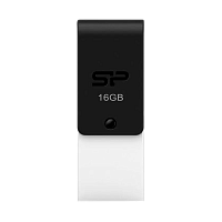 Флеш-накопитель Silicon Power Mobile X21 16GB USB2.0 microUSB (m) металл черный