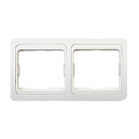 Рамка Smartbuy 2-местная горизонтальная белая "Марс"