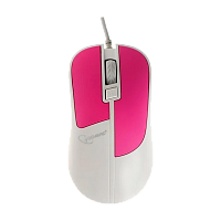 Мышь проводная Gembird MOP-410-O классическая USB белый фуксия (1/100)