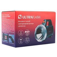Фонарь ручной Ultraflash LED38103 LED+COB от аккумулятора Type-C 3 режима черный (1/6/24)