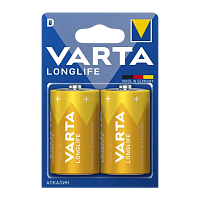 Батарейка Varta LONGLIFE LR20 D BL2 Alkaline 1.5V (4120) (2/20/100)
