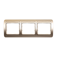 Рамка Smartbuy 3-местная горизонтальная шампань "Марс"