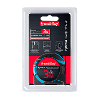 Рулетка измерительная Smartbuy Tools 3м*16мм резина фиксатор ударопрочный корпус голубой