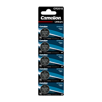 Батарейка Camelion CR2016 BL5 Lithium 3V (5/50/1800)