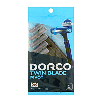 Бритва одноразовая DORCO "TWIN BLADE PIVOT" 2 лезвия 5шт. (1/20)